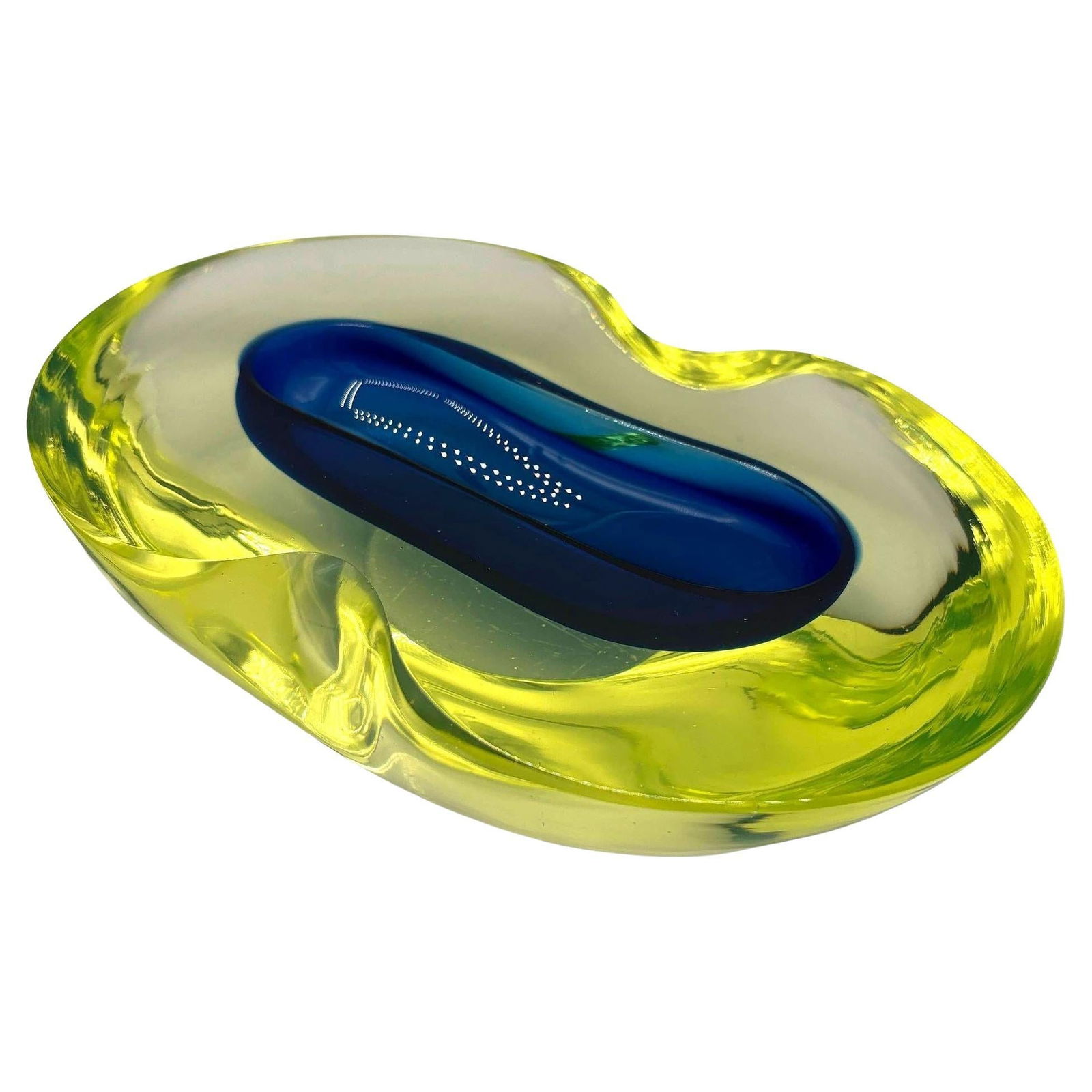 1970's Postmodern Biomorphic Sommerso Murano Glass Bowl or Ashtray (1 of 20)