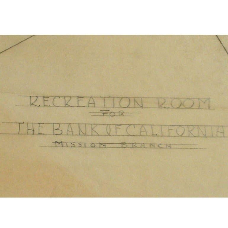 1955 Recreation Room Architectural Rendering by Rucker Fuller - 4