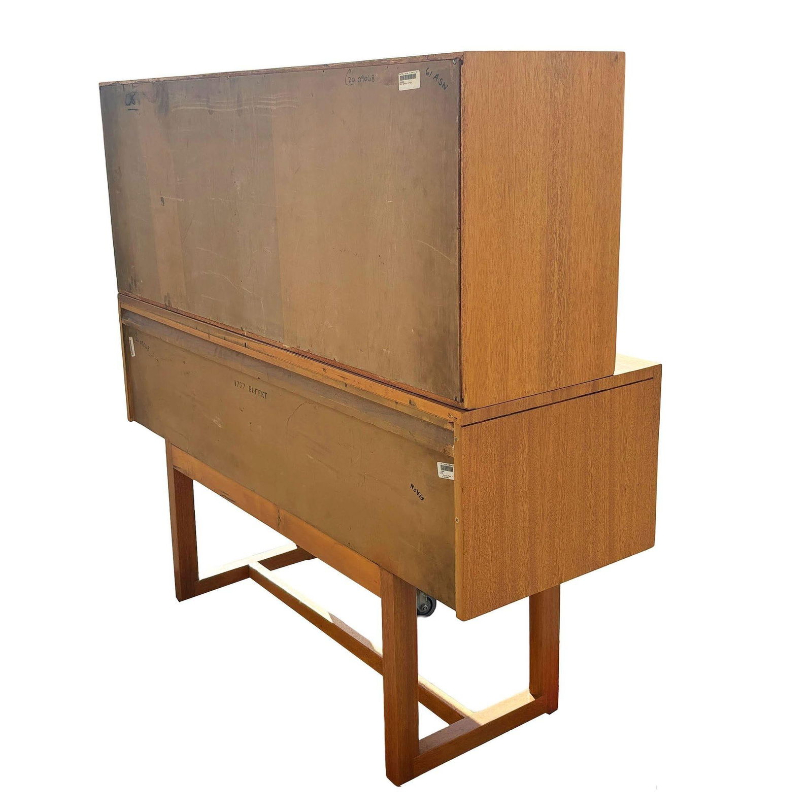 MCM Blonde Birch Buffet w/ China Cabinet by Paul Laszlo for Brown Saltman - 14