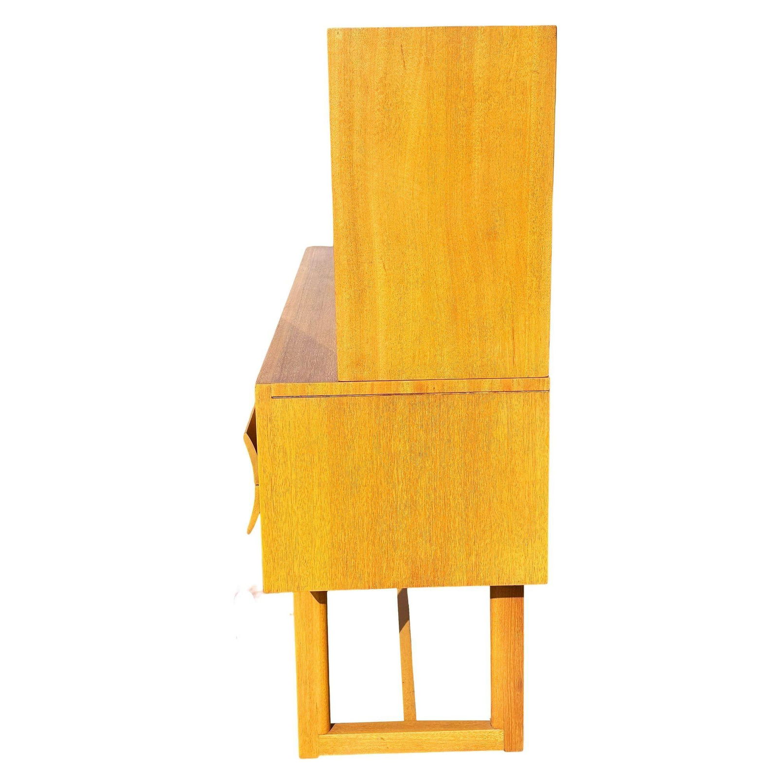 MCM Blonde Birch Buffet w/ China Cabinet by Paul Laszlo for Brown Saltman - 19