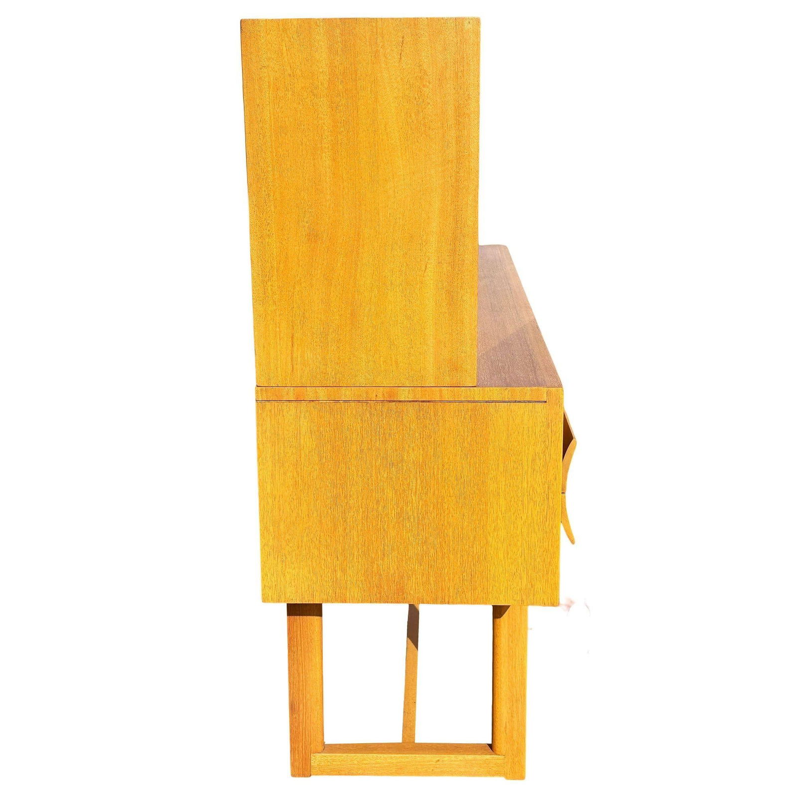 MCM Blonde Birch Buffet w/ China Cabinet by Paul Laszlo for Brown Saltman - 20