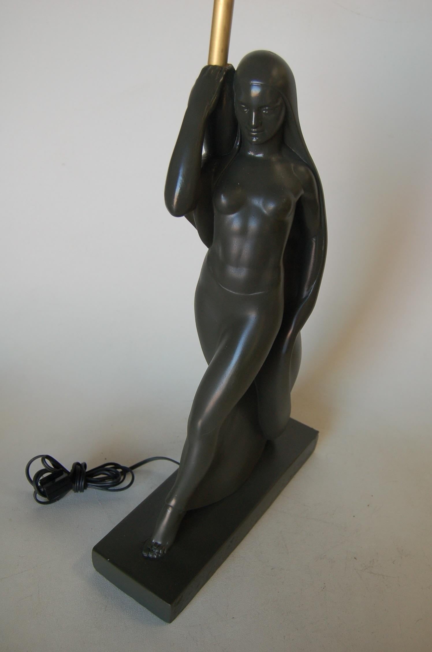 Flowing Female Figure Ceramic Table Lamp by Haruil - 12