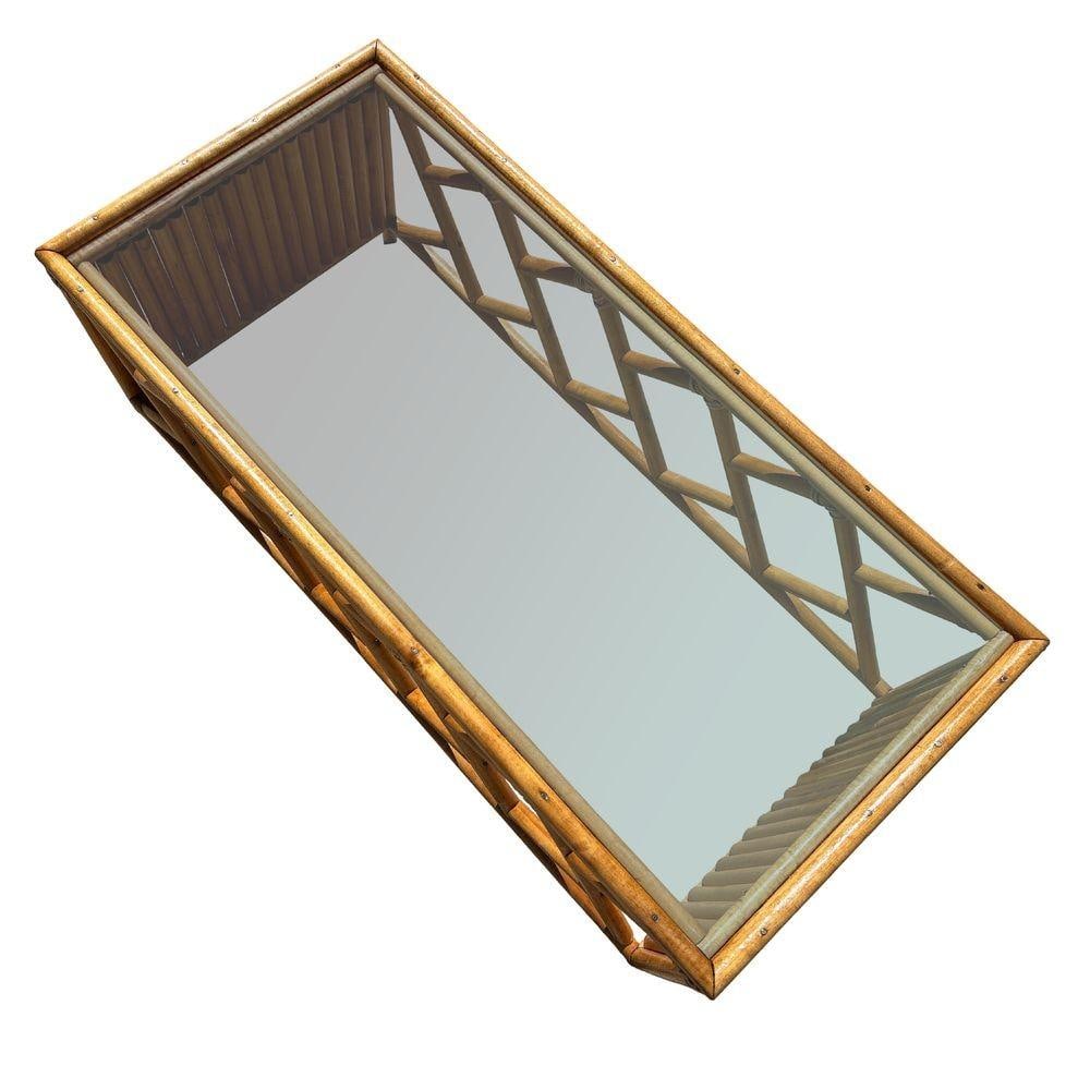 Heywood Wakefield "Oak Rattan" Lounge Chair Pair w/ Coffee Table - 10