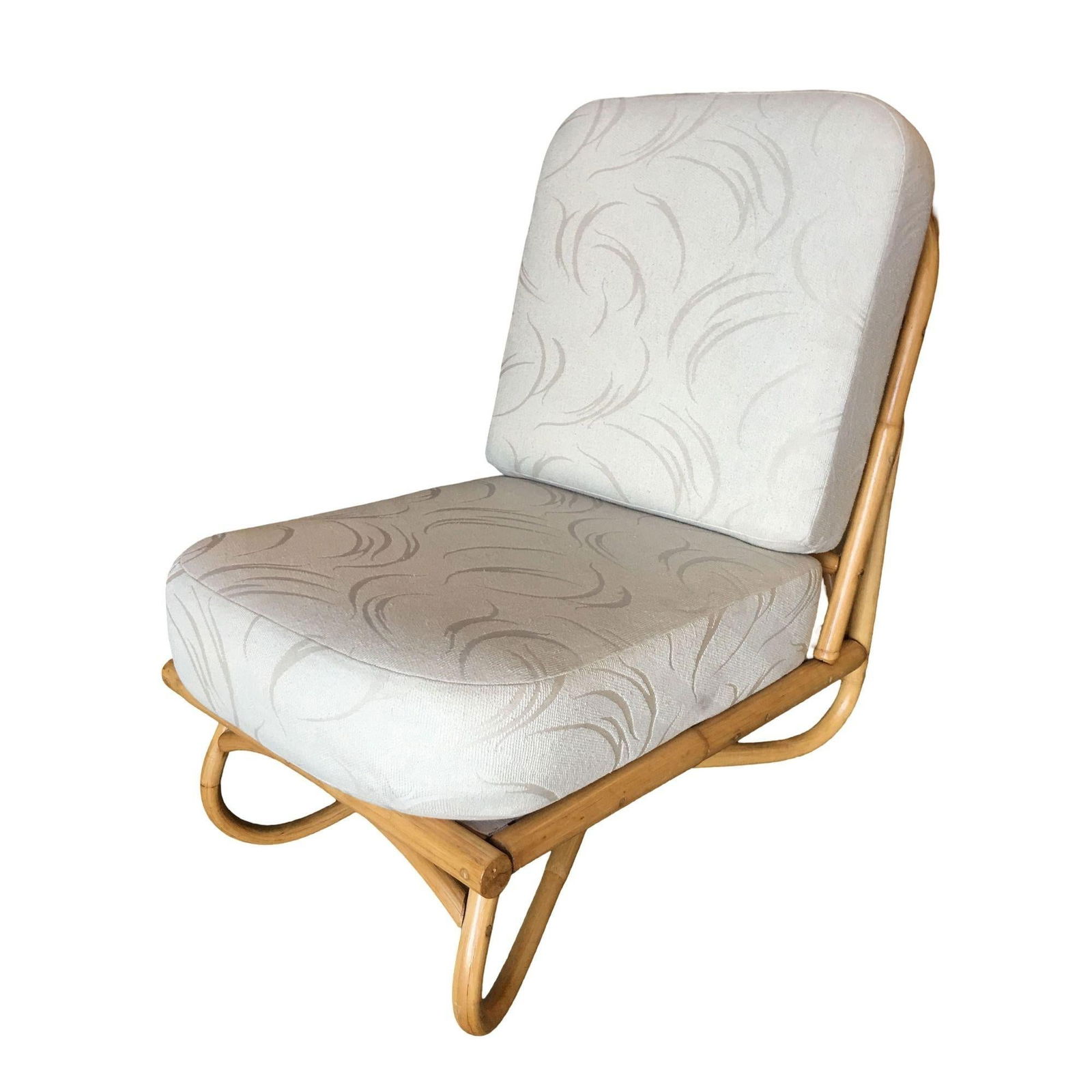 Restored Floating Rattan Lounge Chair in the Style of Paul Frankl - 10