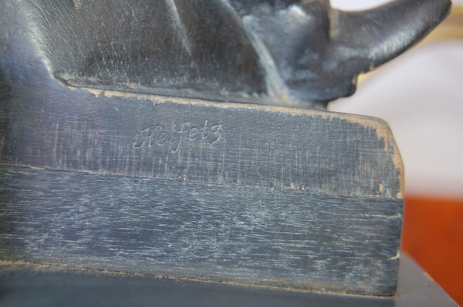 Hand Carved Wood Cossack Russian Dancer Table Lamp Signed Jascha Heifetz - 17