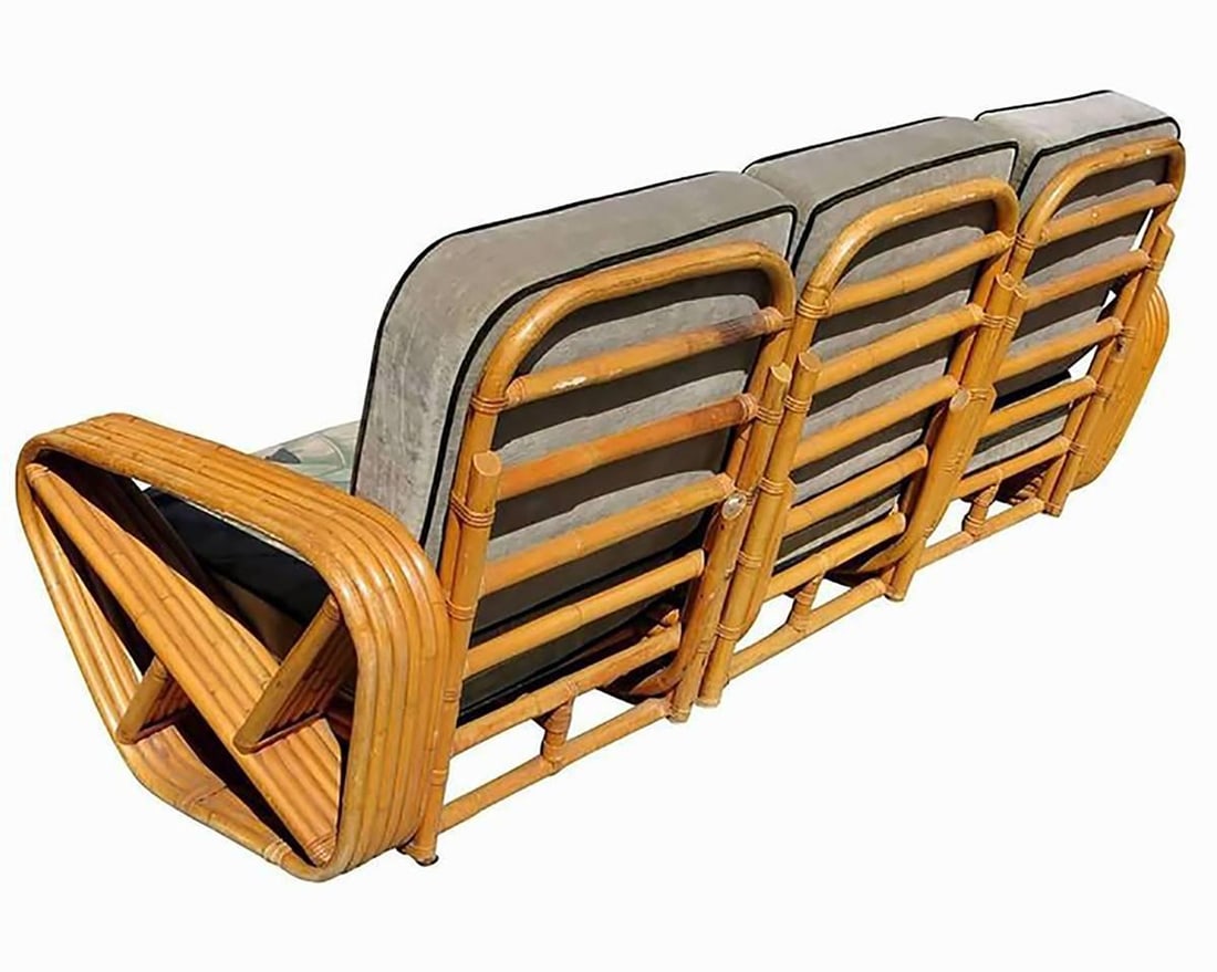 Restored Midcentury Rattan, Living Room Seating Set - 11