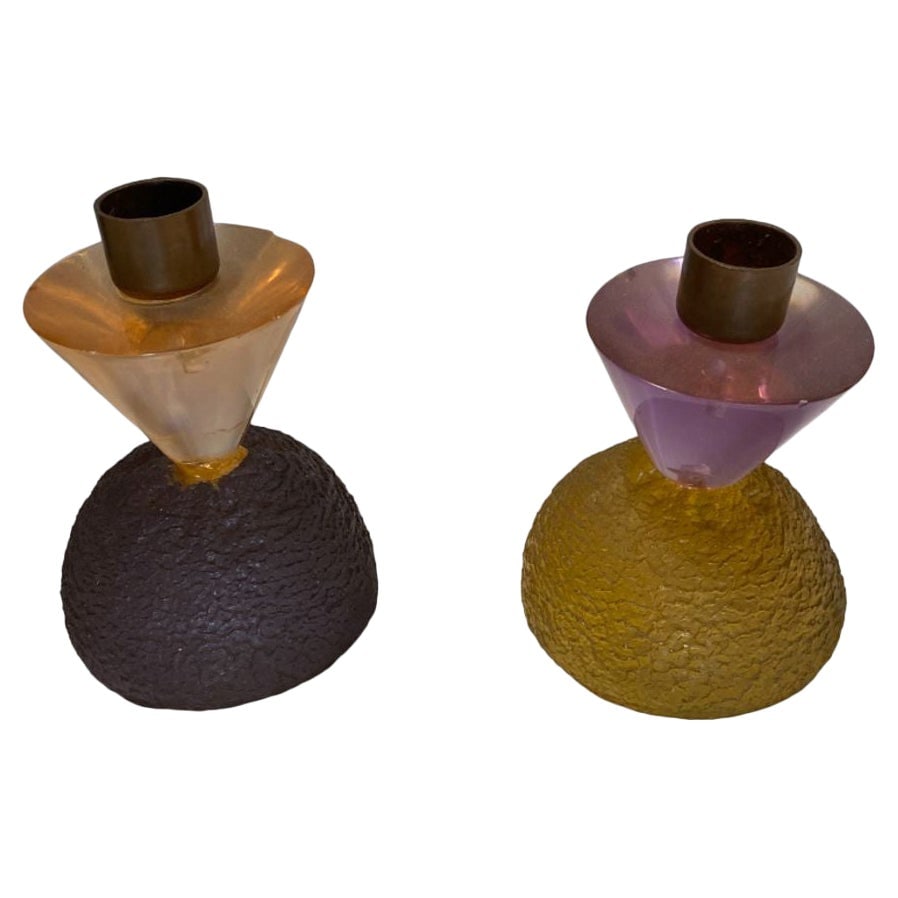 Restored Modernist Stacked Rattan Nightstand Side Table w/ Formica Top, Pair: Title: Restored Modernist Stacked Rattan Nightstand Side Table w/ Formica Top, Pair Description: Revitalize your bedroom with these beautifully restored Paul Frankl style rattan bedside tables, blendi