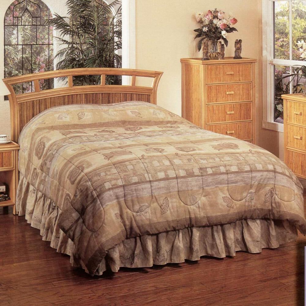 Restored Reed Rattan "Baja" Bedroom Set With Rattan Pulls - 6 Pieces - 17
