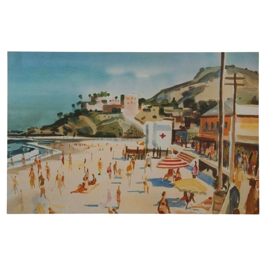 Milford Zornes "Main Beach Laguna" Lithograph Print Limited 1 of 250 Signed (1 of 5)