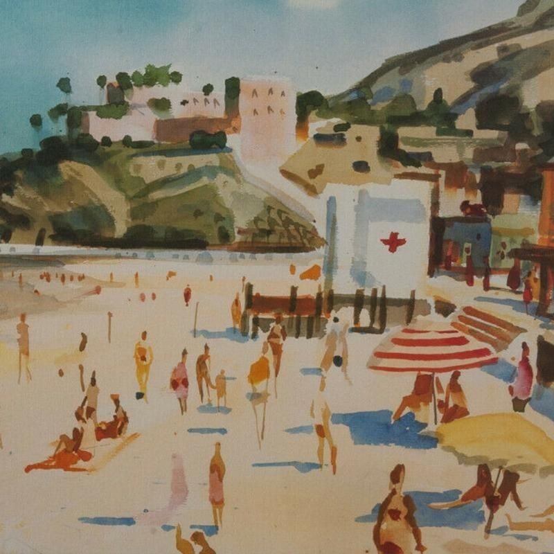 Milford Zornes "Main Beach Laguna" Lithograph Print Limited 1 of 250 Signed - 4