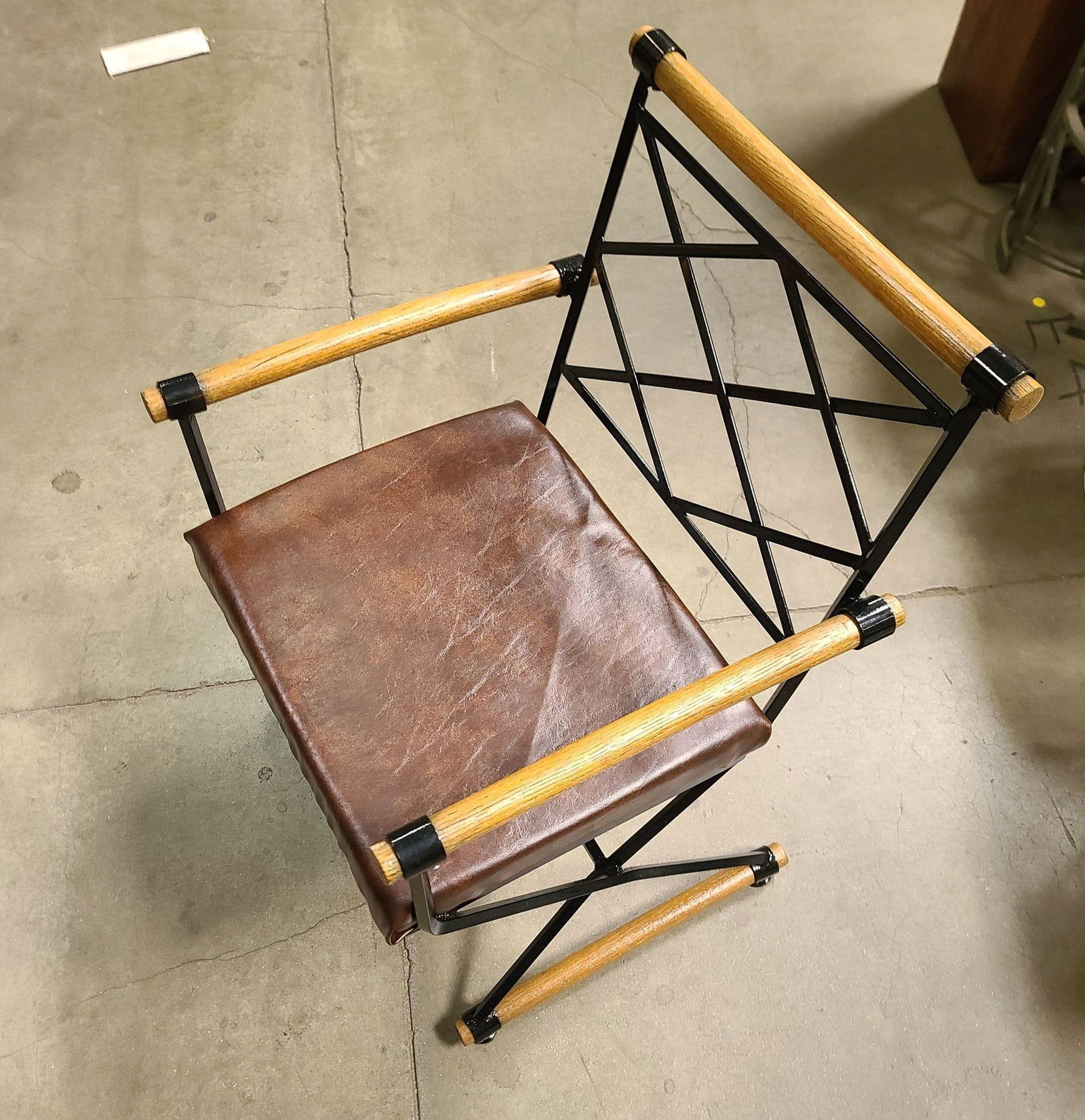 Cleo Baldon Style X-Form Arm Directors Dining Chair, Circa 1970 - 6