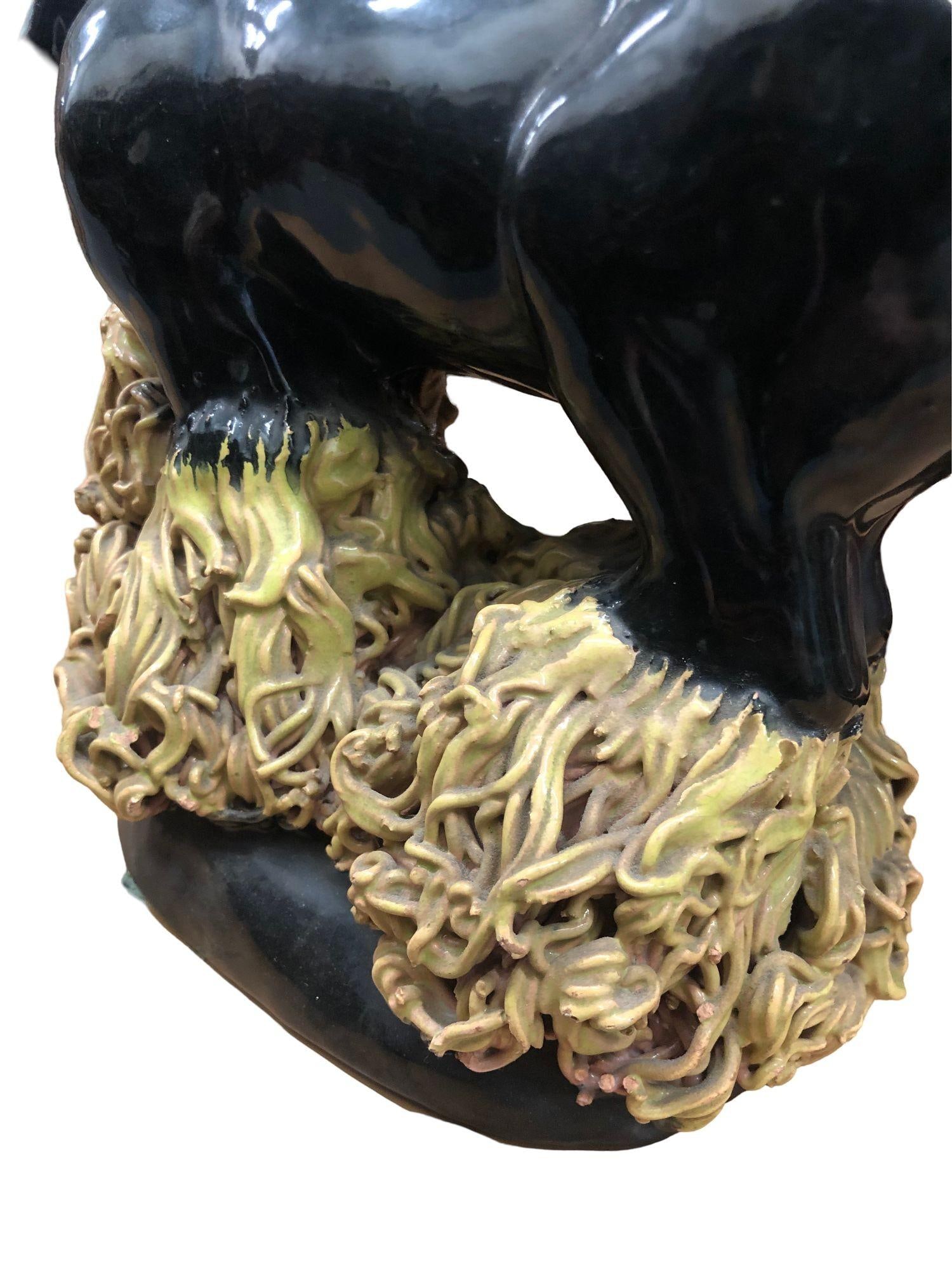 Midcentury Studio Art Pottery Clydesdale Horse - 4