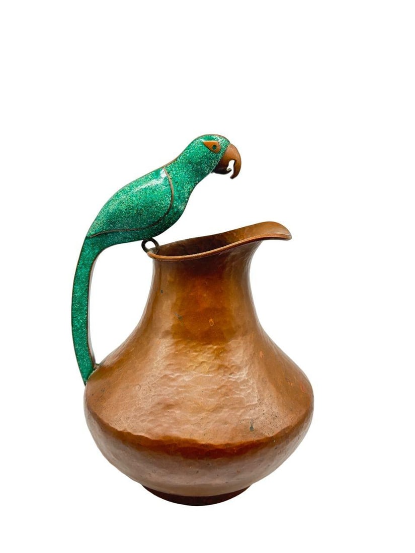 Alfredo Villasana Taxco Parrot Pitcher: Vintage from Mexico - 4