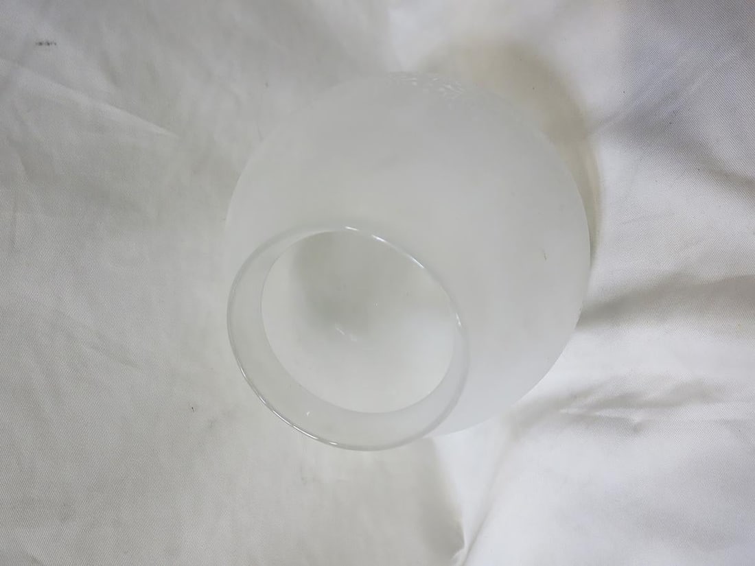 Satin Floral Glass Sphere Ceiling Glass Globe Pendant - 5