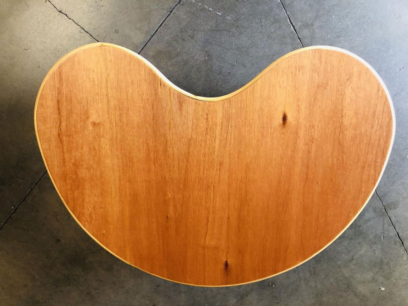 Restored Biomorphic Rattan & Mahogany Coffee Table W/ Tri Stacked Legs - 11