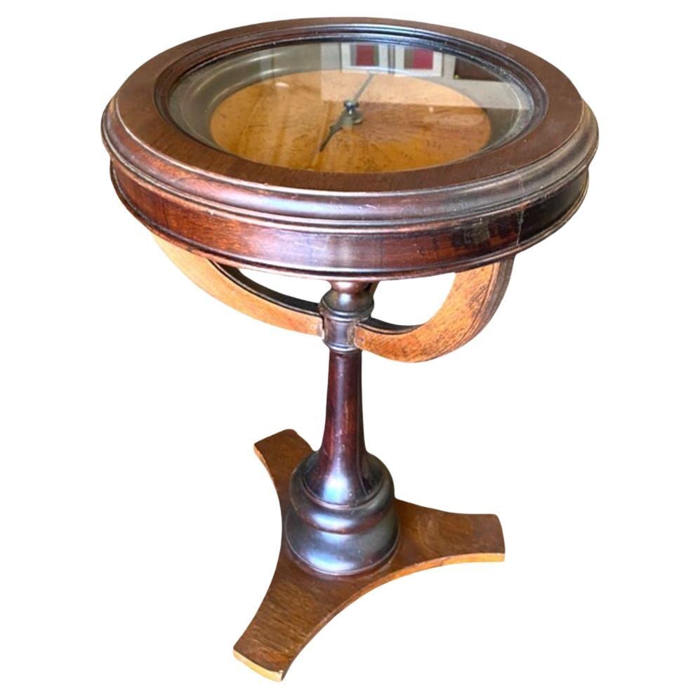 Neoclassic Dark Oak Compass Side Smoking Table - 2