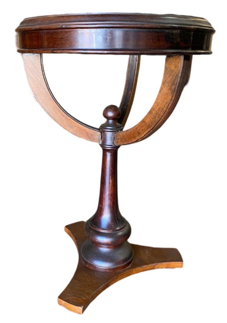 Neoclassic Dark Oak Compass Side Smoking Table - 4