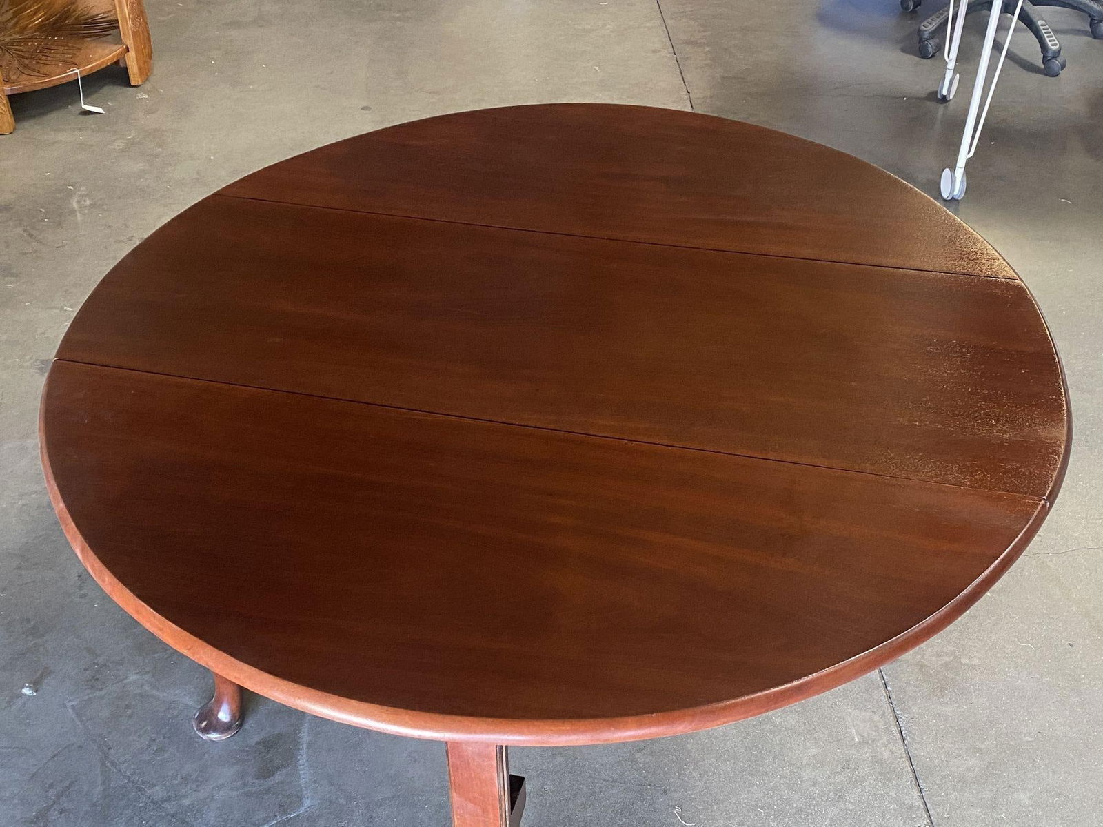 Late Victorian French Drop-Leaf Oak Dining Table - 3