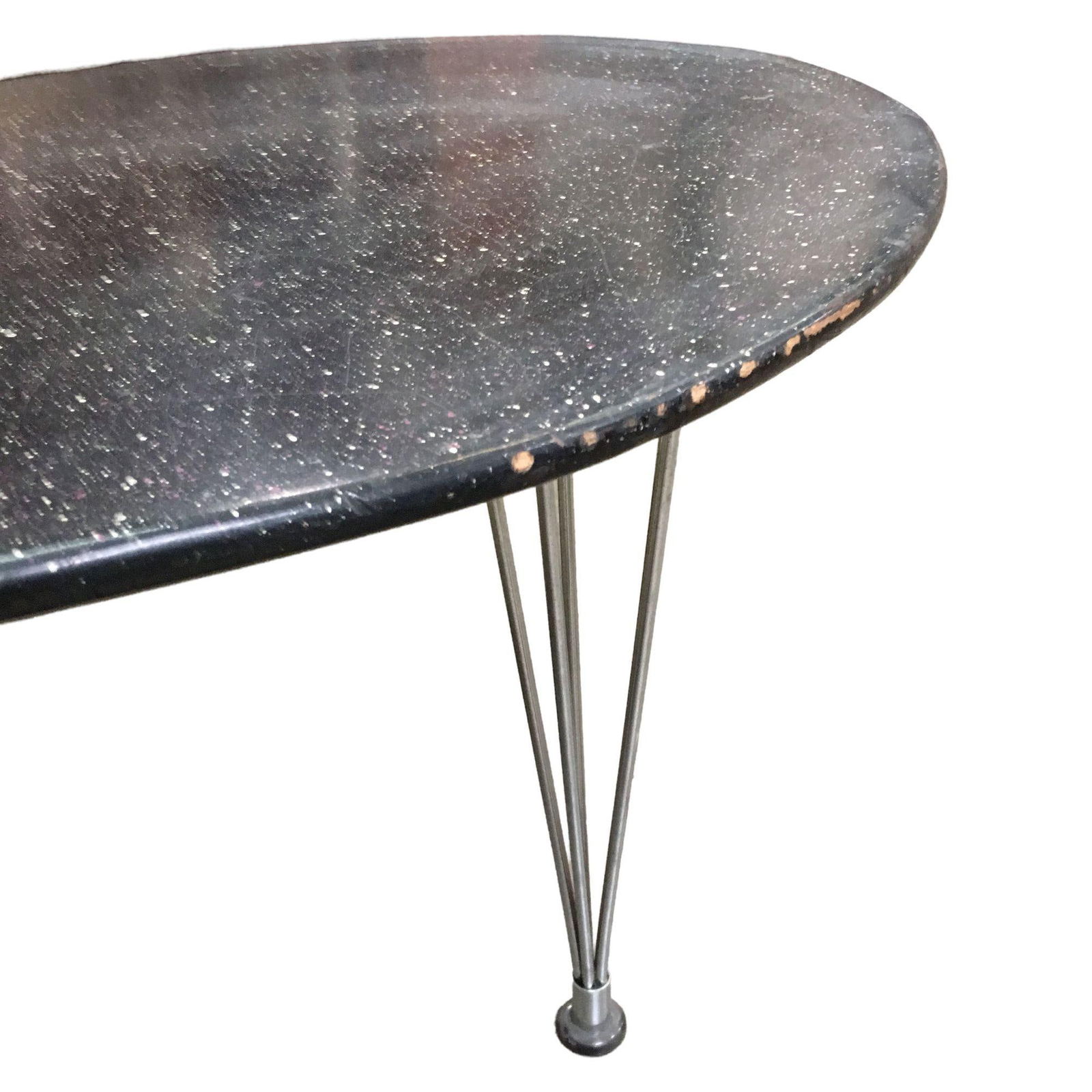 Large 67" Bespoke Mid-Century Biomorphic Coffee Table W/ Wire Spoke Legs - 6