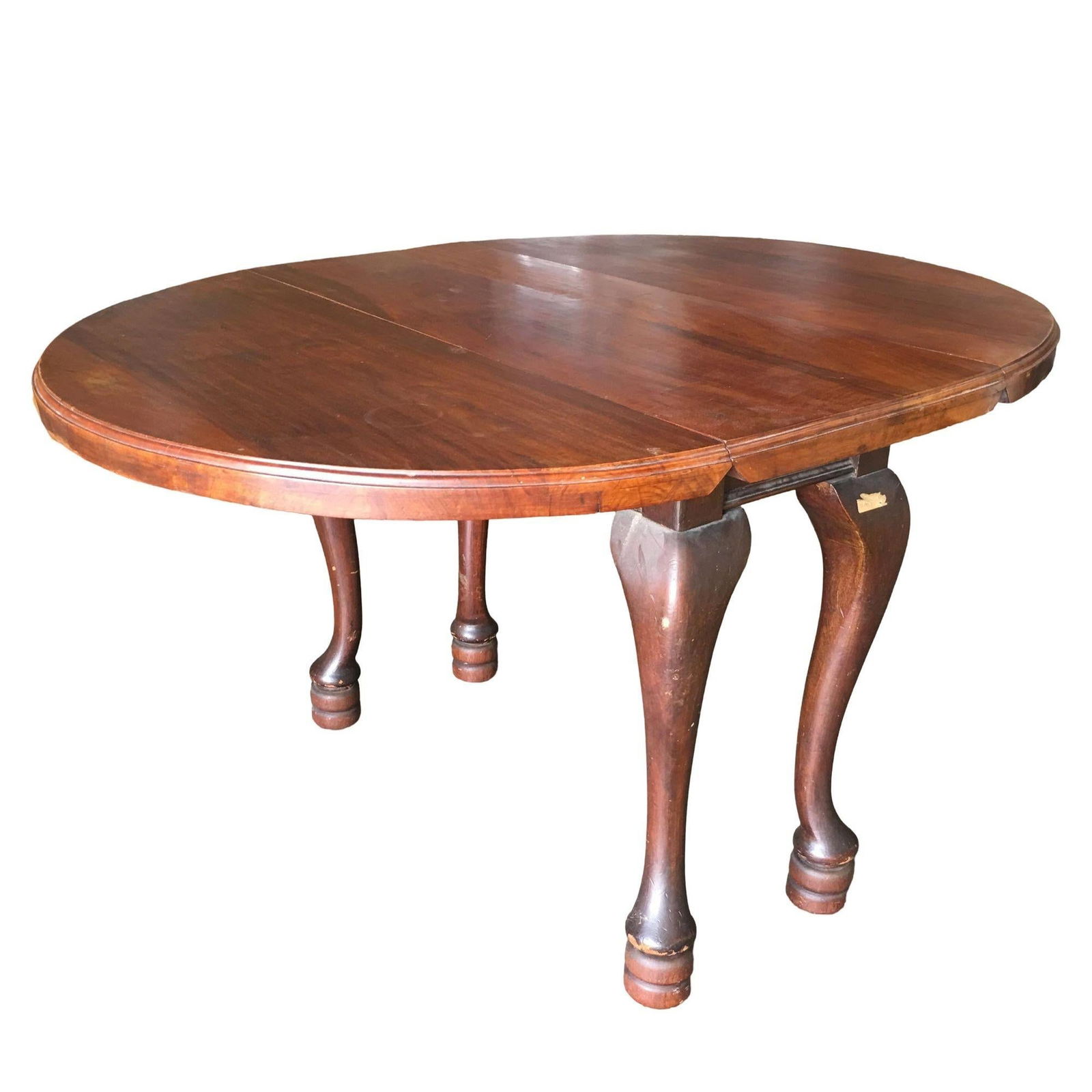 Antique Drop Leaf French Country Mahogany Table - 15