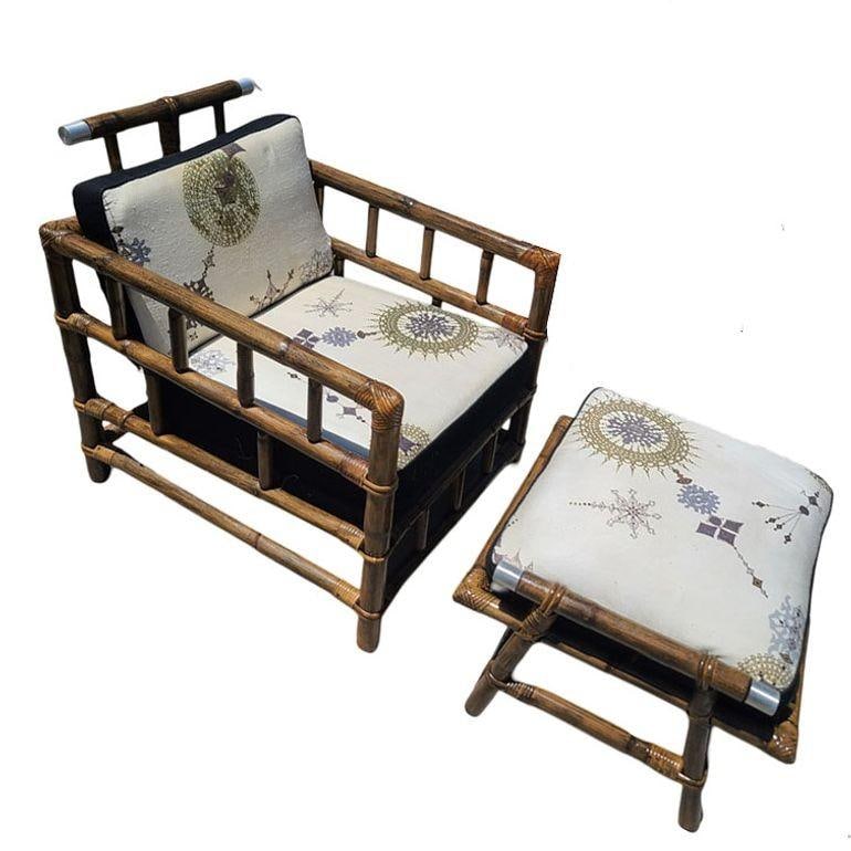 Restored 8 Piece "Far Horizon" Rattan Livingroom Set by John Wisner For Ficks - 3