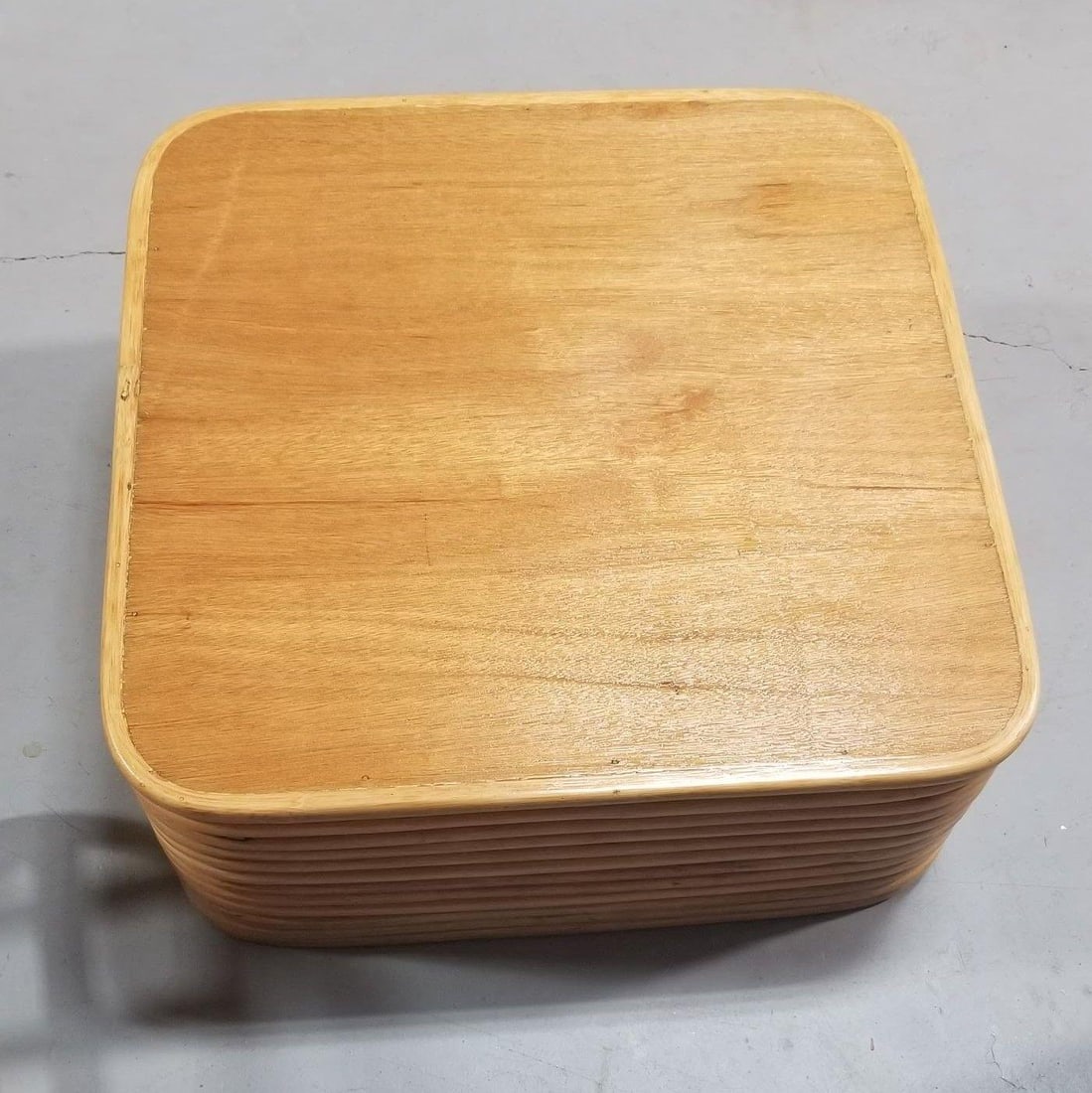 Restored Rattan Solid Stacked Coffee Table - 5