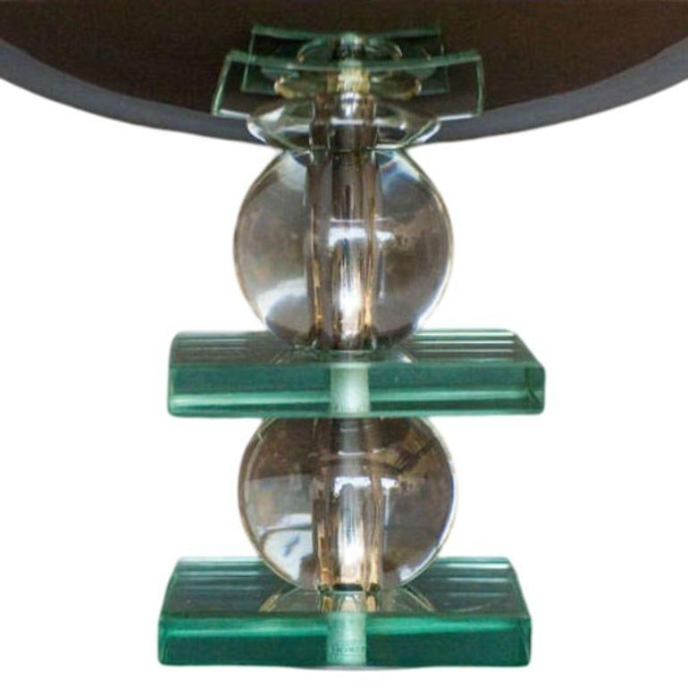 French Art Deco Crystal and Chrome Compote - 4