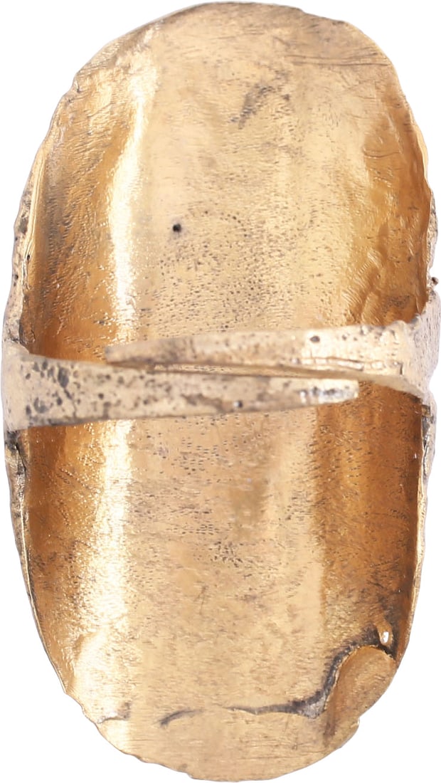 RARE VIKING WARRIOR'S SHIELD RING C. 9TH-10TH CENTURY, SIZE 11 - 2