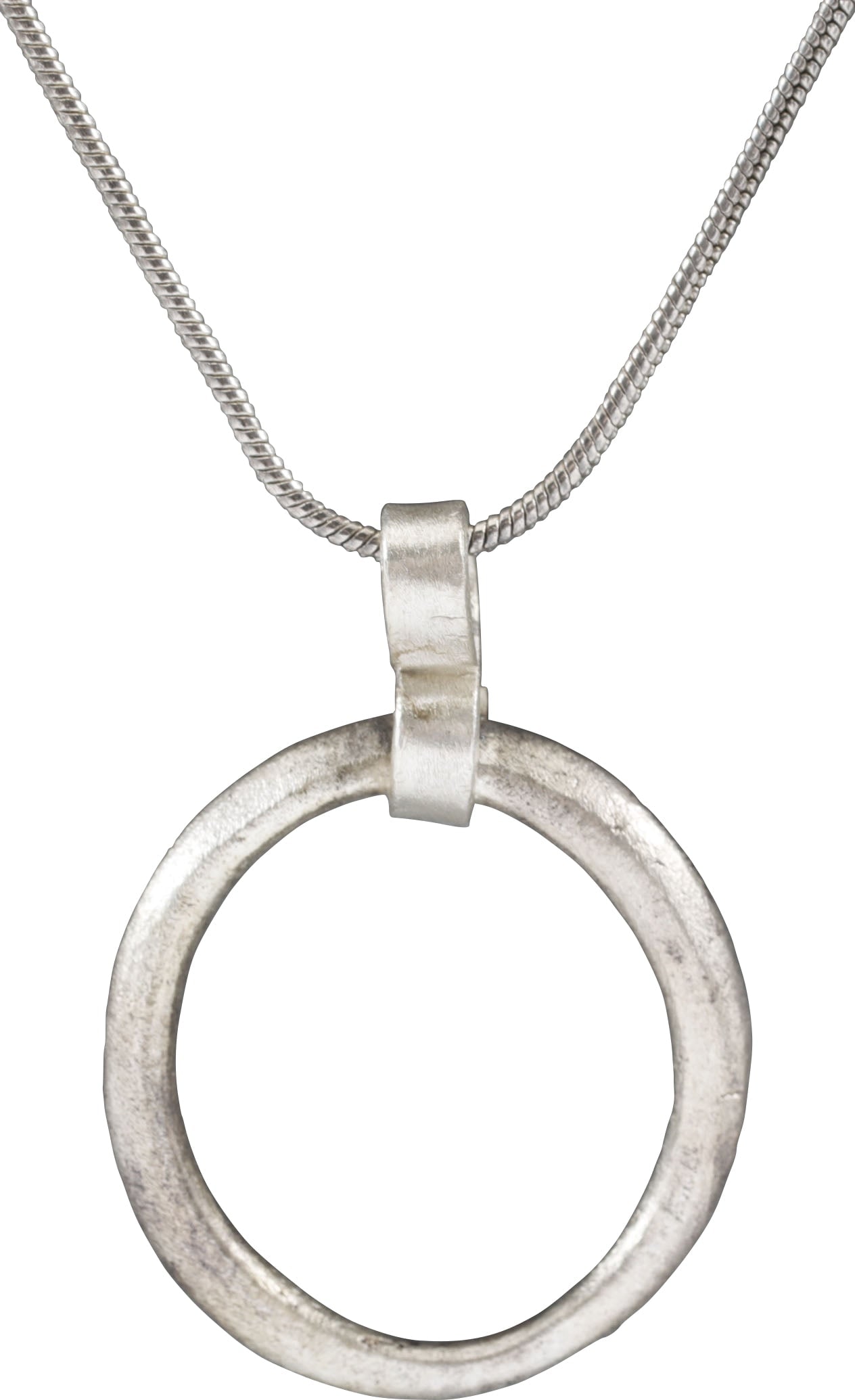 CELTIC PROSPERITY RING NECKLACE, C.300-100 BC: Before the Roman invasion of the British Isles, rings of bronze, silver, and gold were used as a means of exchange, particularly in Ireland. Most exchanges of goods and property were conducted by bart