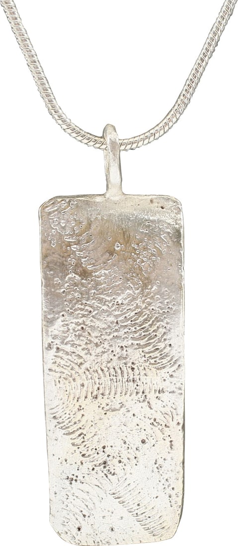 RARE VIKING WOMAN WARRIOR'S BRACELET PENDANT NECKLACE, 10th-11th CENTURY AD: 10th-11th century AD. Vikings were highly skilled metallurgists, and as a result, breaking metal had supernatural significance for them. Breaking ringjarn (iron rings) as shown on the Larbro Stone,