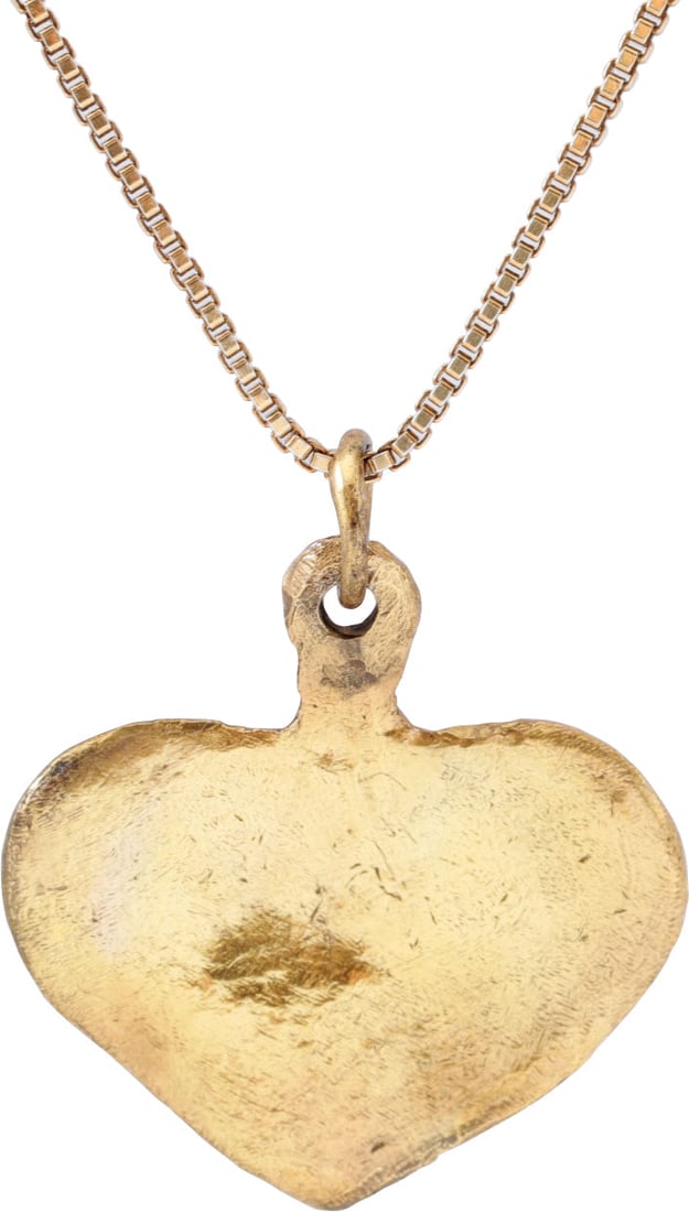 ANCIENT VIKING HEART PENDANT NECKLACE C.850-1050 AD - 2