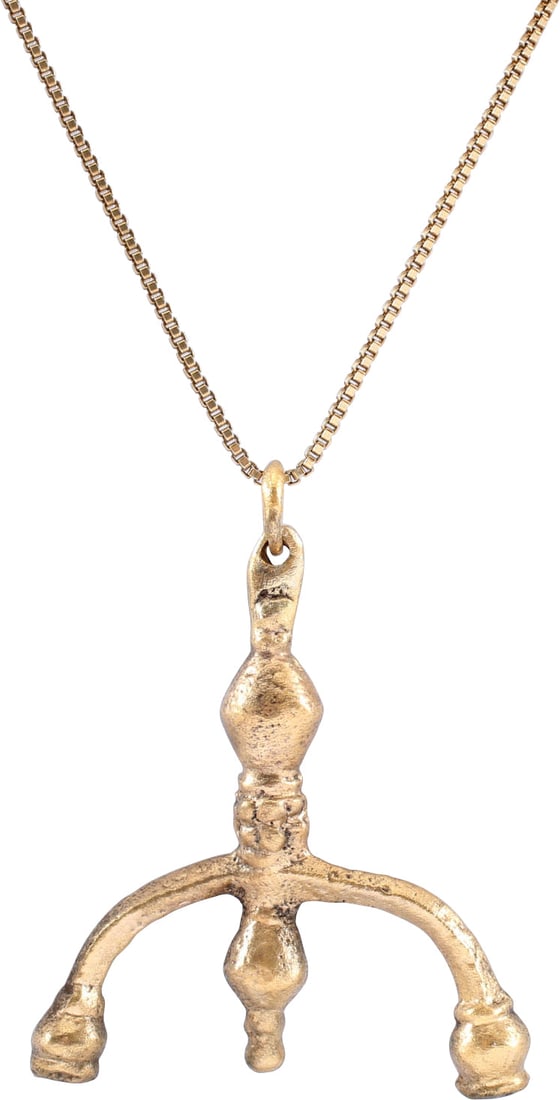 FINE VIKING LUNAR PENDANT NECKLACE C.900-1000 AD - 2