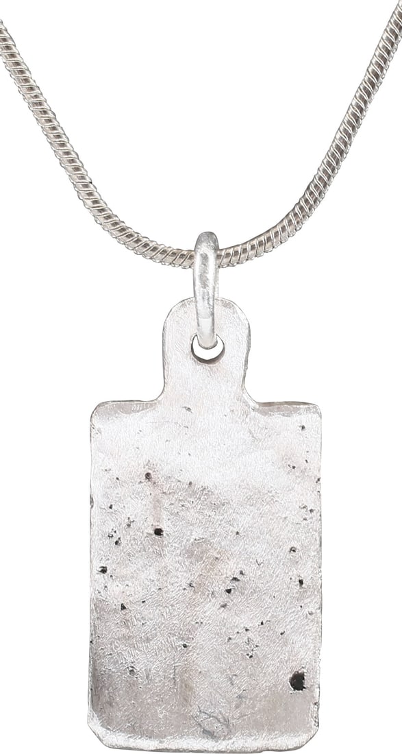 RARE VIKING WOMAN WARRIOR'S BRACELET PENDANT NECKLACE, 10th-11th CENTURY AD: Vikings were highly skilled metallurgists, and as a result, breaking metal had supernatural significance for them. Breaking ringjarn (iron rings) as shown on the Larbro Stone, was thought to destroy