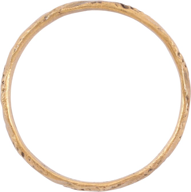 MEDIEVAL EUROPEAN WEDDING RING, 15TH CENTURY, SIZE 5 ¾ - 2