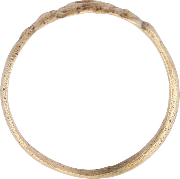 FINE EUROPEAN BETROTHAL RING 9th-12th CENTURY, SIZE 10 - 2