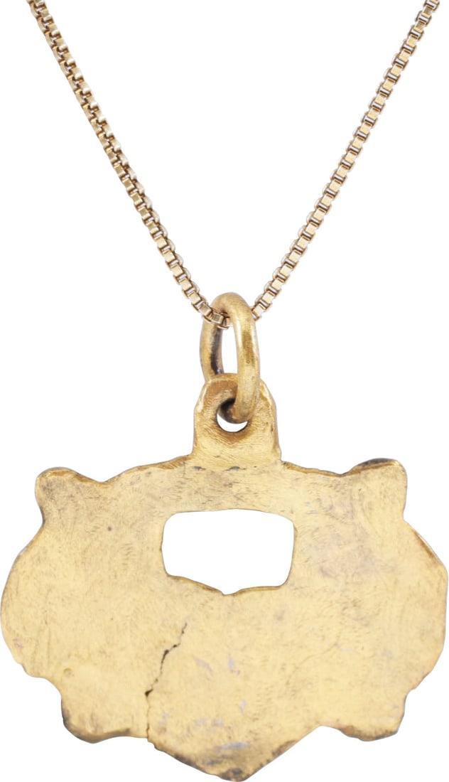 SUPERB ANCIENT VIKING HEART PENDANT NECKLACE, C.950-1050 AD - 2