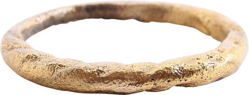 VIKING ROPED OR TWIST WEDDING RING, SIZE 9 ¼ (1 of 5)