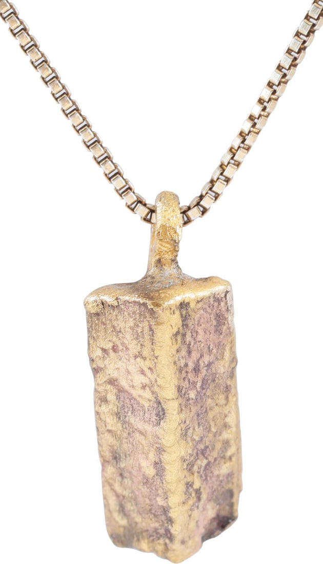 VIKING WOMAN WARRIOR'S BRACELET PENDANT NECKLACE, 10TH-11TH CENTURY AD: Vikings were highly skilled metallurgists, and as a result, breaking metal had supernatural significance for them. Breaking ringjarn (iron rings) as shown on the Larbro Stone, was thought to destroy