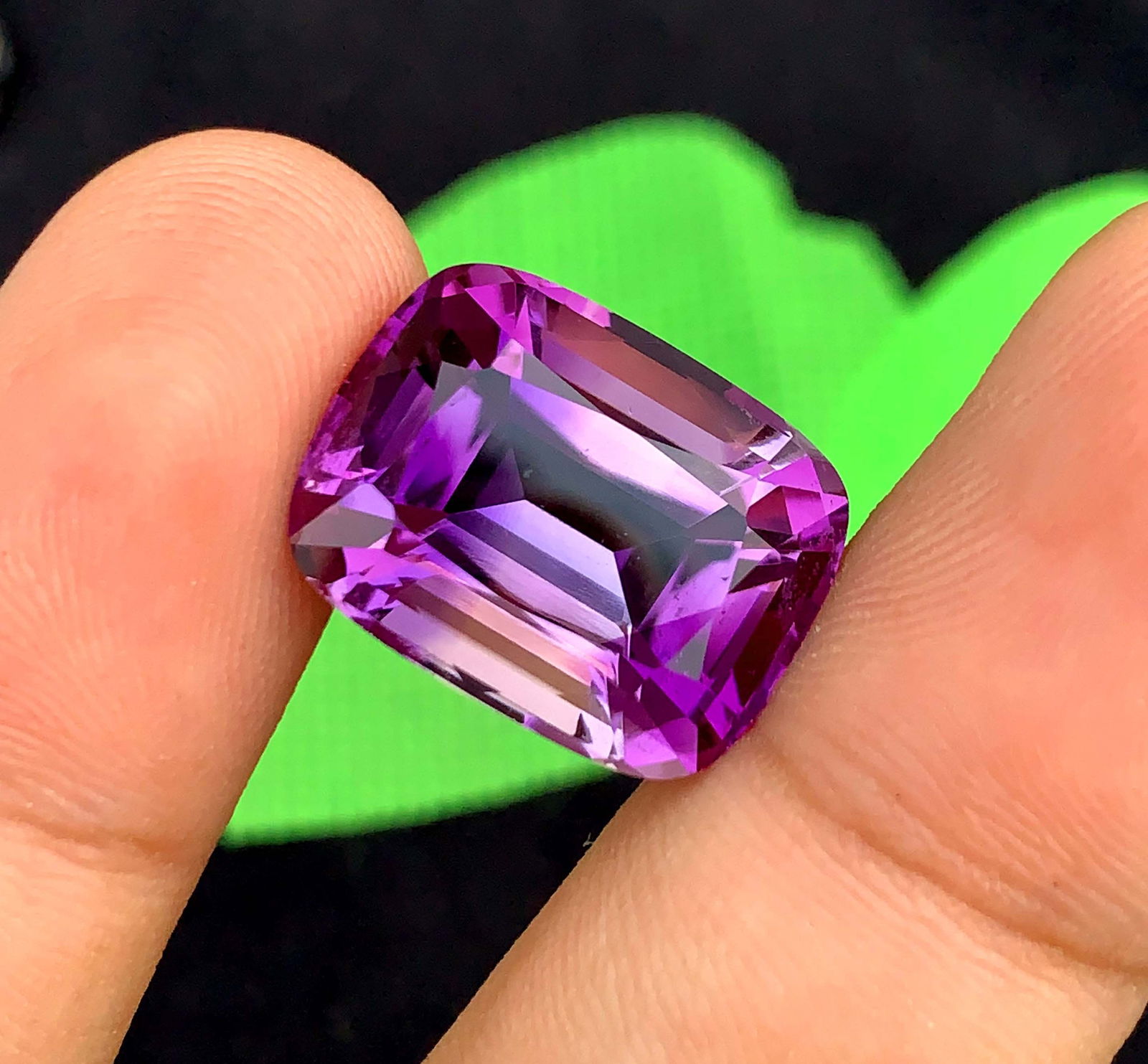 Natural Cushion Cut Amethyst Gemstone: February Birthstone, 20.10 Carats: Materials: Gemstone: Amethyst Carat weight: 20.10 Natural Amethyst Gemstone, Cushion Cut Amethyst Gemstone, Amethyst for Jewelry Making, February Birthstone weight - 20.10 Carats Dimension - 19*14.5*1