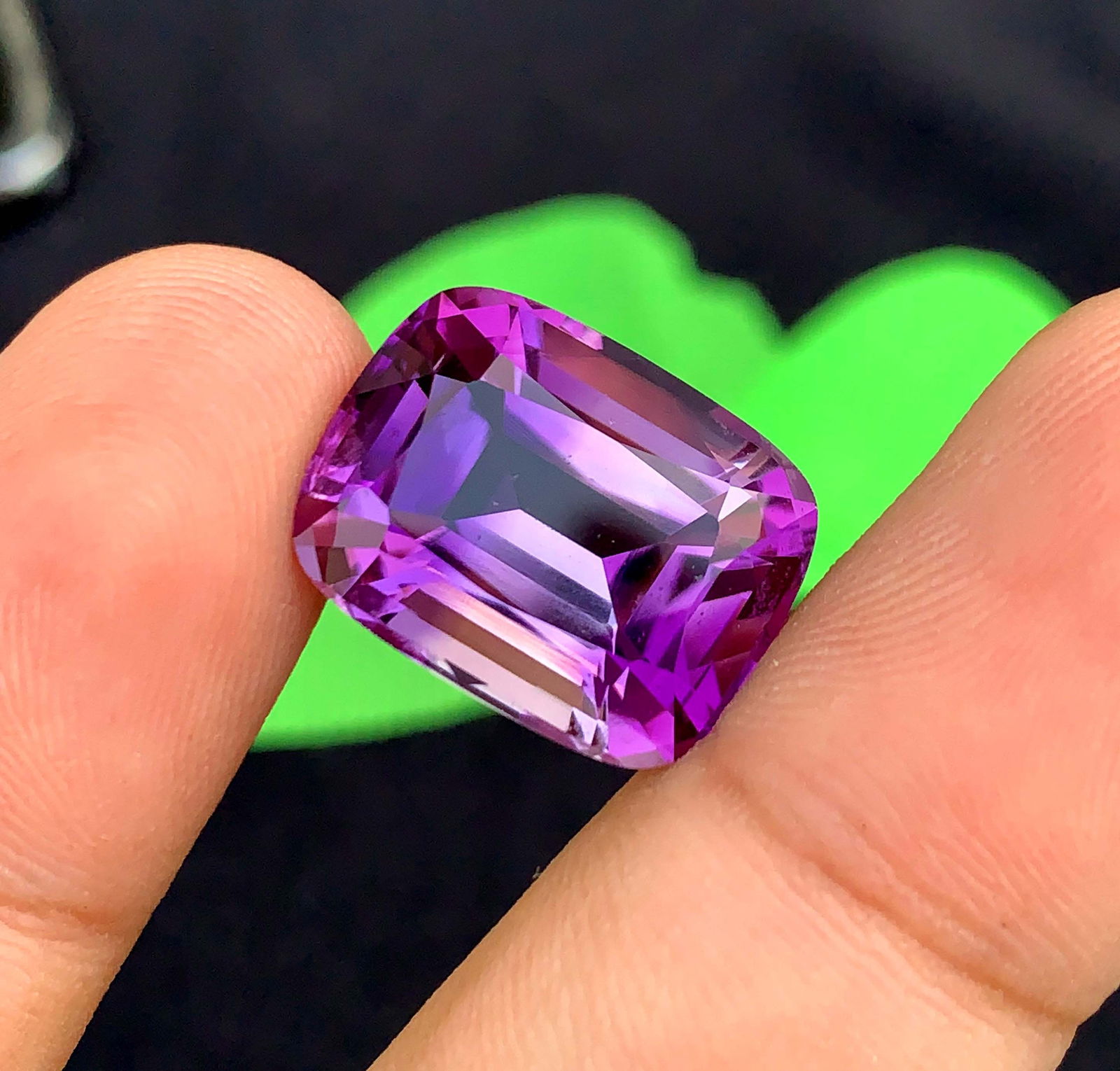 Natural Cushion Cut Amethyst Gemstone: February Birthstone, 20.10 Carats - 3