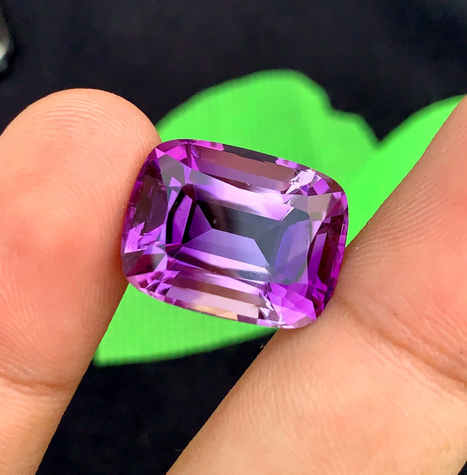 Natural Cushion Cut Amethyst Gemstone: February Birthstone, 20.10 Carats - 5