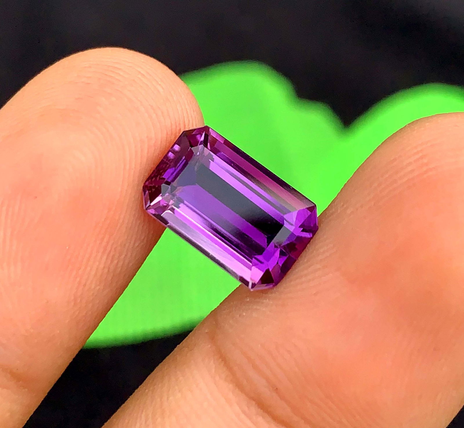 Emerald Cut Amethyst Gemstone: Natural February Birthstone, 4.55 Carats - 4