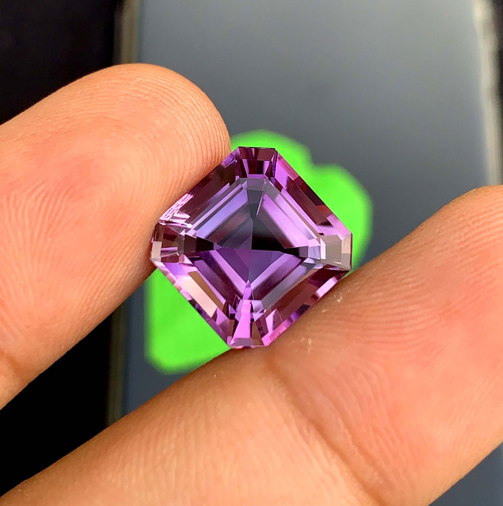 Natural Asscher Cut Amethyst Gemstone: February Birthstone, Jewelry Making (10.75 Carat) - 5