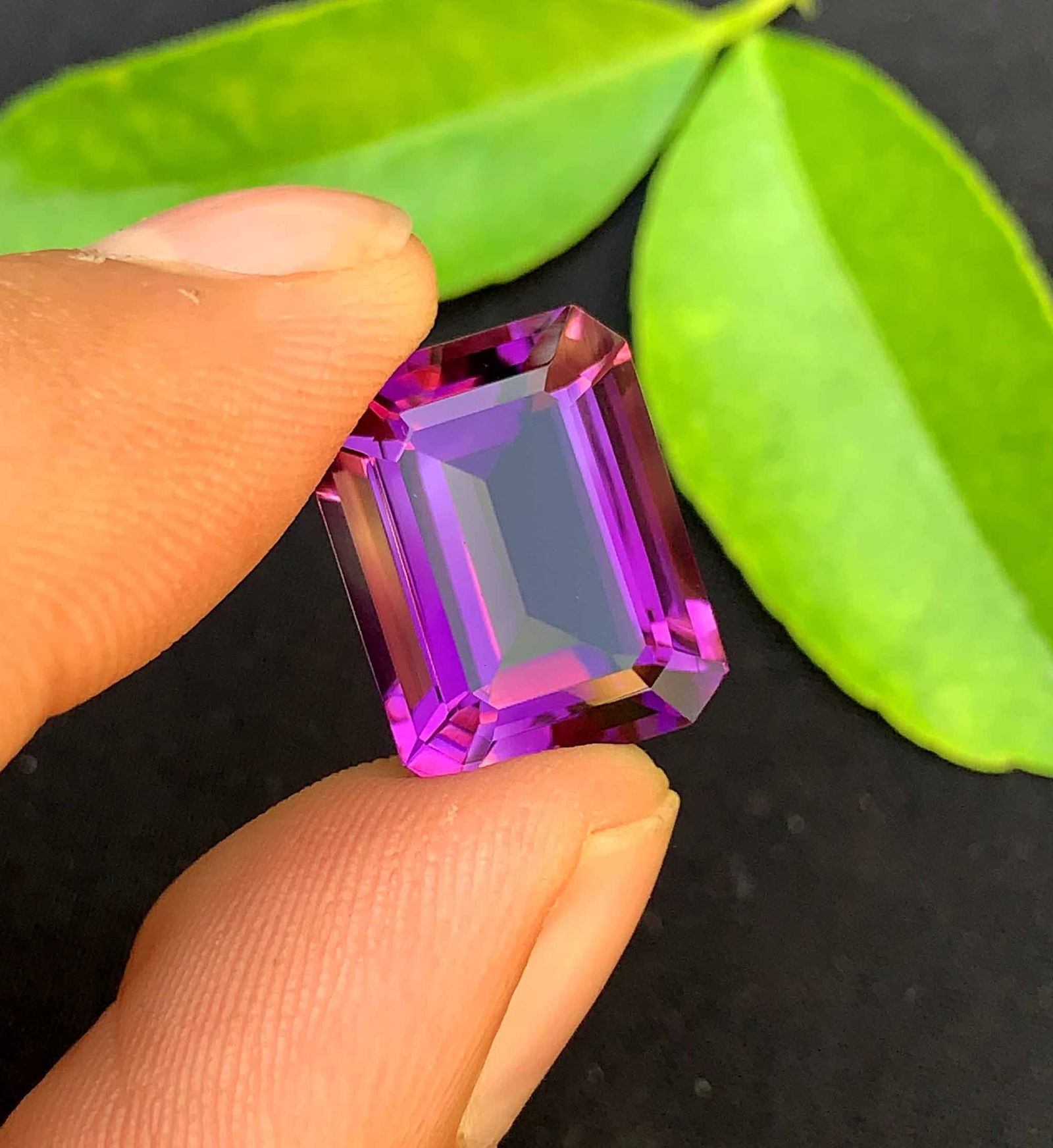 Emerald Cut Amethyst Gemstone: 14.40 Carats, February Birthstone - 2