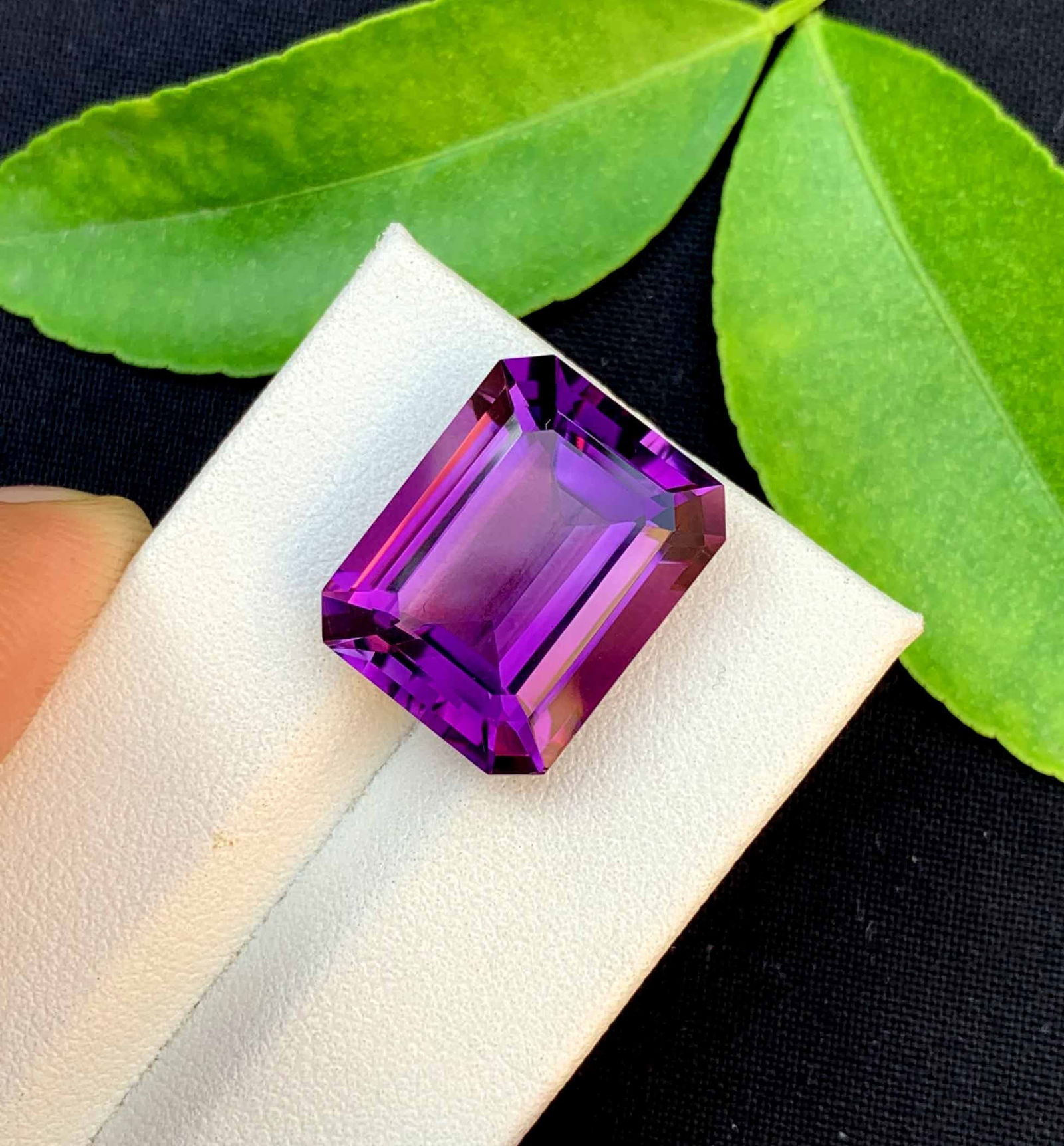 Emerald Cut Amethyst Gemstone: 14.40 Carats, February Birthstone - 3