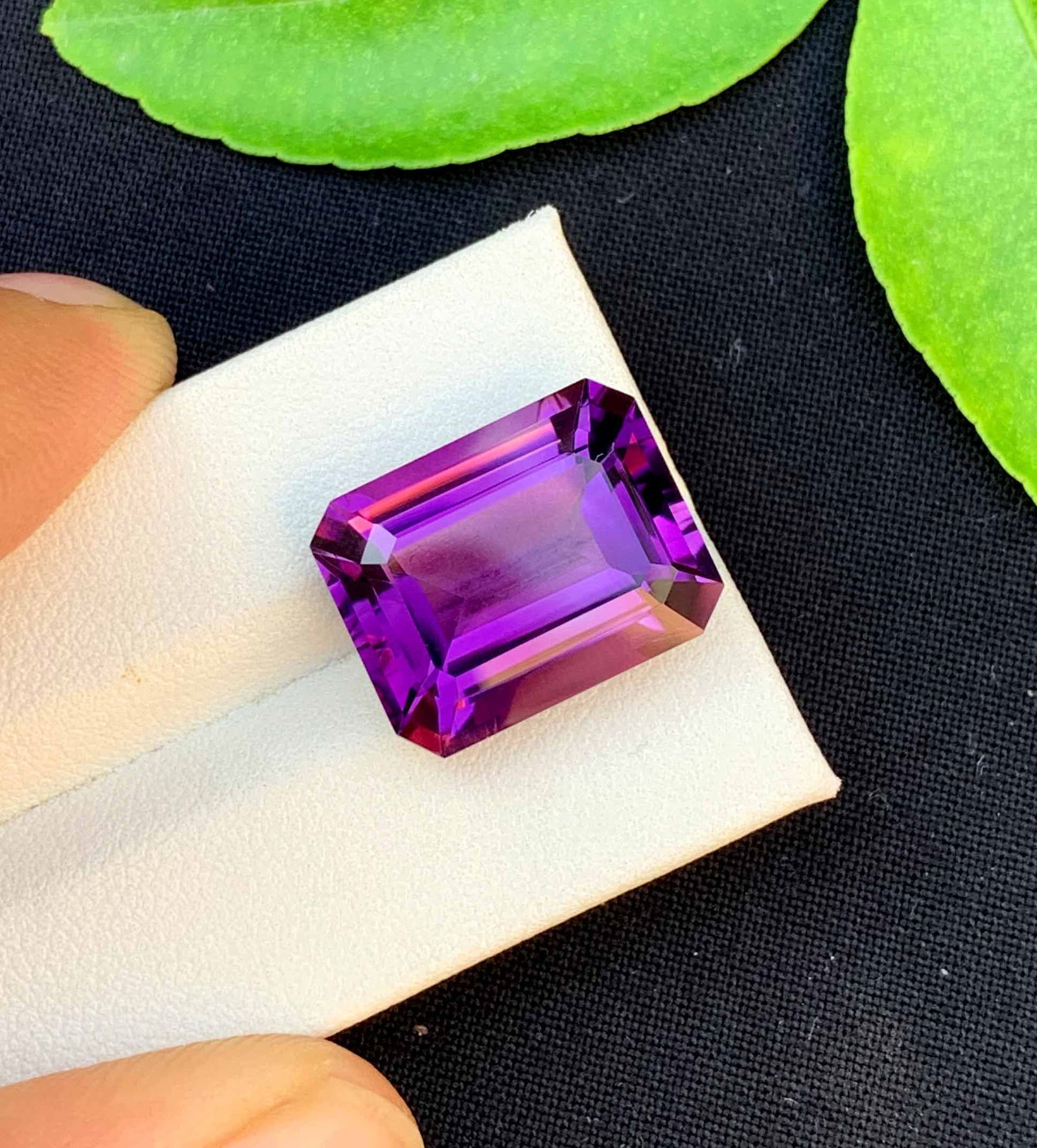 Emerald Cut Amethyst Gemstone: 14.40 Carats, February Birthstone - 4