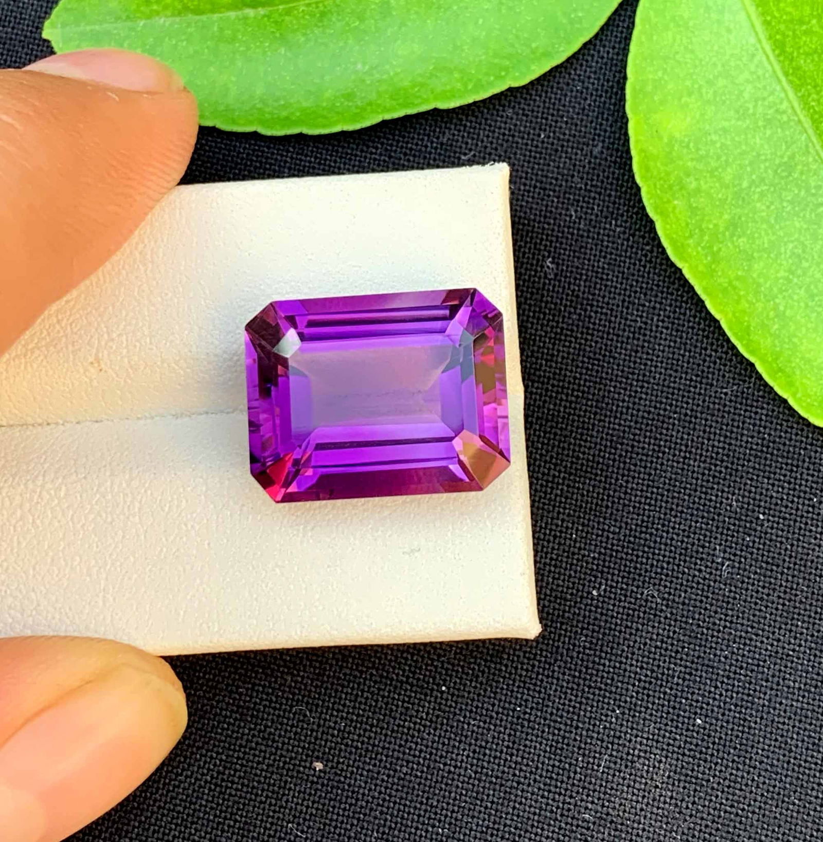 Emerald Cut Amethyst Gemstone: 14.40 Carats, February Birthstone - 5