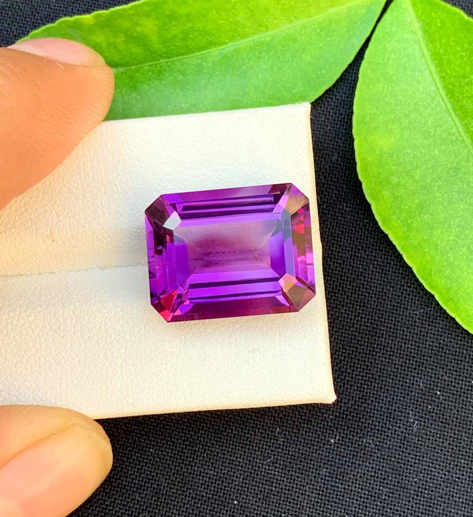 Emerald Cut Amethyst Gemstone: 14.40 Carats, February Birthstone - 6
