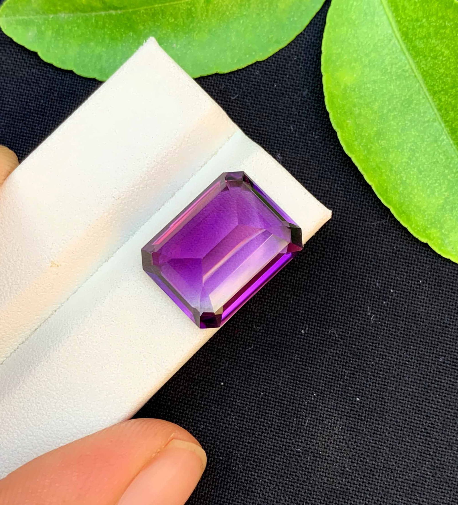 Emerald Cut Amethyst Gemstone: 14.40 Carats, February Birthstone - 7