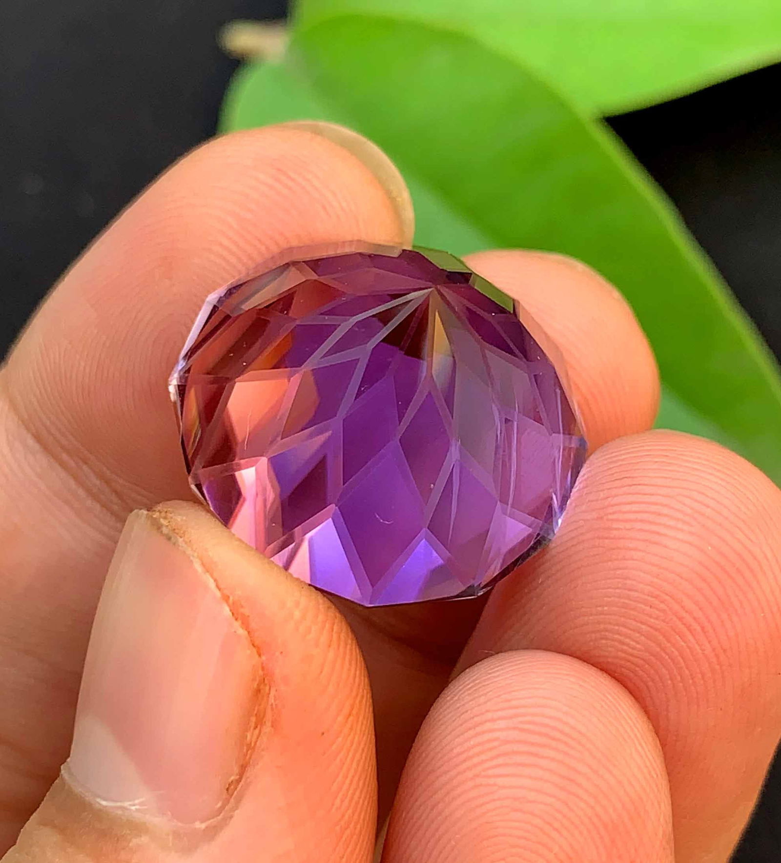 Flower Cut Amethyst Gemstone: 38.80 Carat February Birthstone - 4